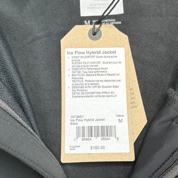 NWT prAna Mens Ice Flow Hybrid Jacket Full Zip Soft Shell Black Size M - Picture 3 of 8